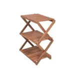Möbelix Gartenregal Akazienholz Tulsa Braun, B/H: ca. 30/59 cm