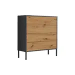 Möbelix Kommode 79 Cm Mailand Typ 3 + Mf, Anthrazit