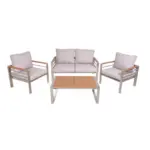 M&ouml;belix Loungegarnitur 4-tlg Florence Metall/kunststoff Mit Kissen