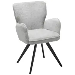 Armlehnstuhl Kim Grau/schwarz Gepolstert