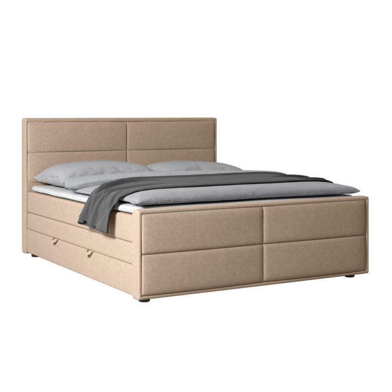 Boxspringbett Palermo 180x200 cm Naturfarben