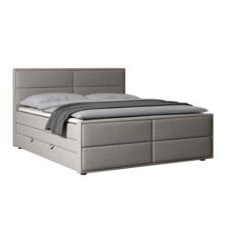 Boxspringbett Palermo 180x200 cm Silberfarben