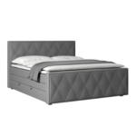 Möbelix Boxspringbett Porto 180x200 cm Hellgrau