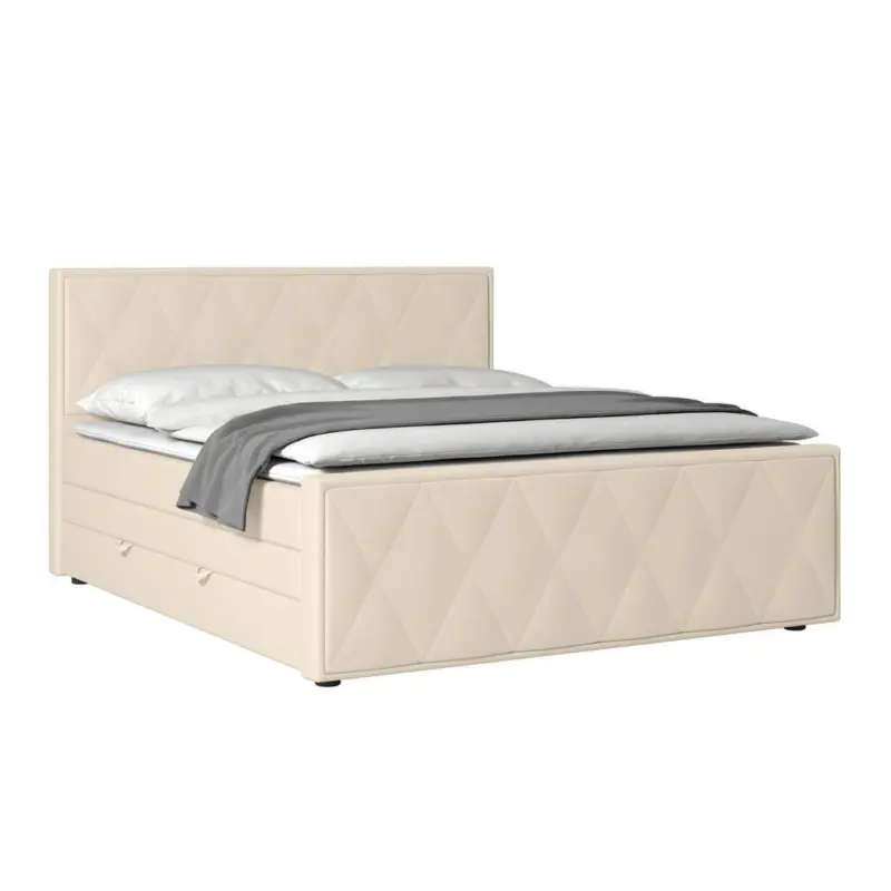 Boxspringbett Porto 180x200 cm Weiß