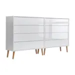 Möbelix Sideboard 158 Cm Mailand Set Weiß Hochglanz