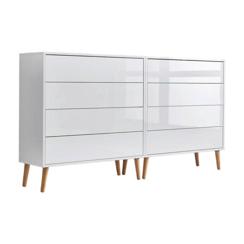 Sideboard 158 Cm Mailand Set Weiß Hochglanz