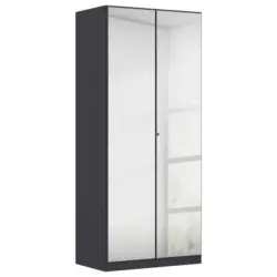 Drehtürenschrank Mit Spiegel 91cm Reflect