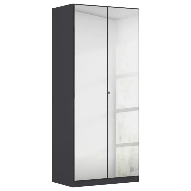 Drehtürenschrank Mit Spiegel 91cm Reflect