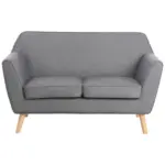 Möbelix 2-Sitzer-Sofa Lara Dunkelgrau Leinenoptik
