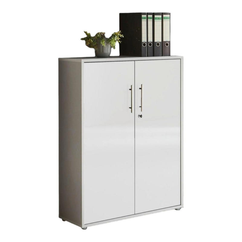 Aktenschrank Versperrbar Holzwerkstoff Grau/weiß B:85cm