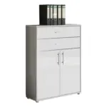 Möbelix Aktenschrank Holzwerkstoff Grau/weiß B: 84,5 Cm