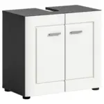 M&ouml;belix Waschbeckenunterschrank Lago Wei&szlig; Matt/ Grau