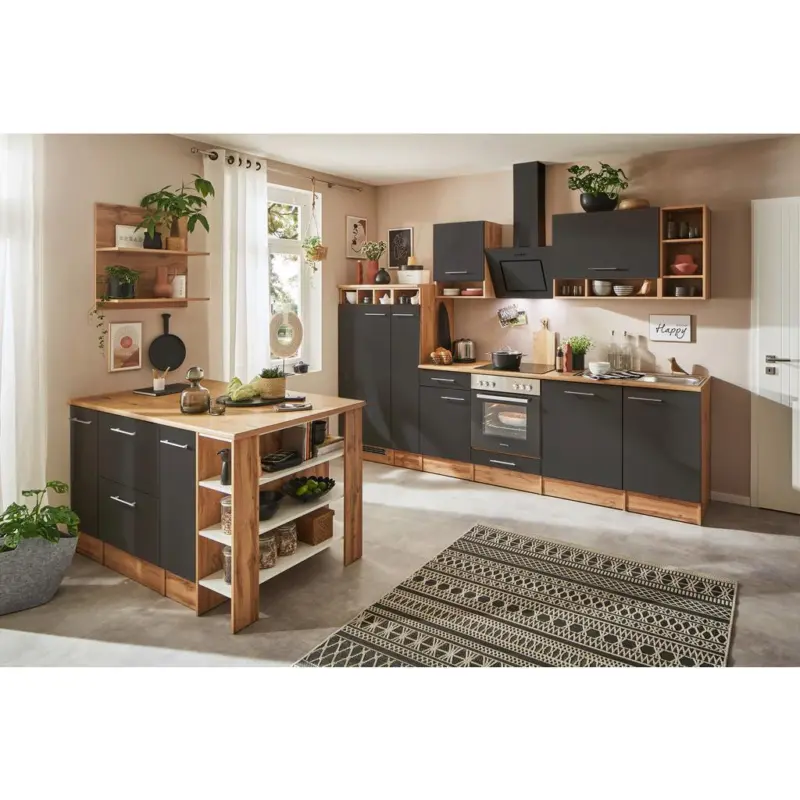 Einbauküche Küchenblock Möbelix Hilde Küchenzeile 310 cm