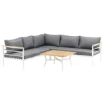 Möbelix Loungegarnitur 2-tlg Mexico Teakholz/metall Mit Kissen
