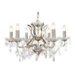 Möbelix Kristall-Hängeleuchte 8736-6ss Paris 6lt Chandelier