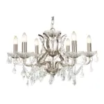 Möbelix Kristall-hängeleuchte 8736-6ss Paris 6lt Chandelier