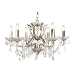 Kristall-hängeleuchte 8736-6ss Paris 6lt Chandelier