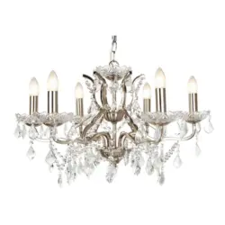 Kristall-hängeleuchte 8736-6ss Paris 6lt Chandelier