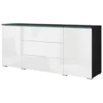 Möbelix Sideboard Mit Led 150cm Vera 150, Weiß Hochglanz