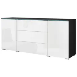 Sideboard Mit Led 150cm Vera 150, Weiß Hochglanz
