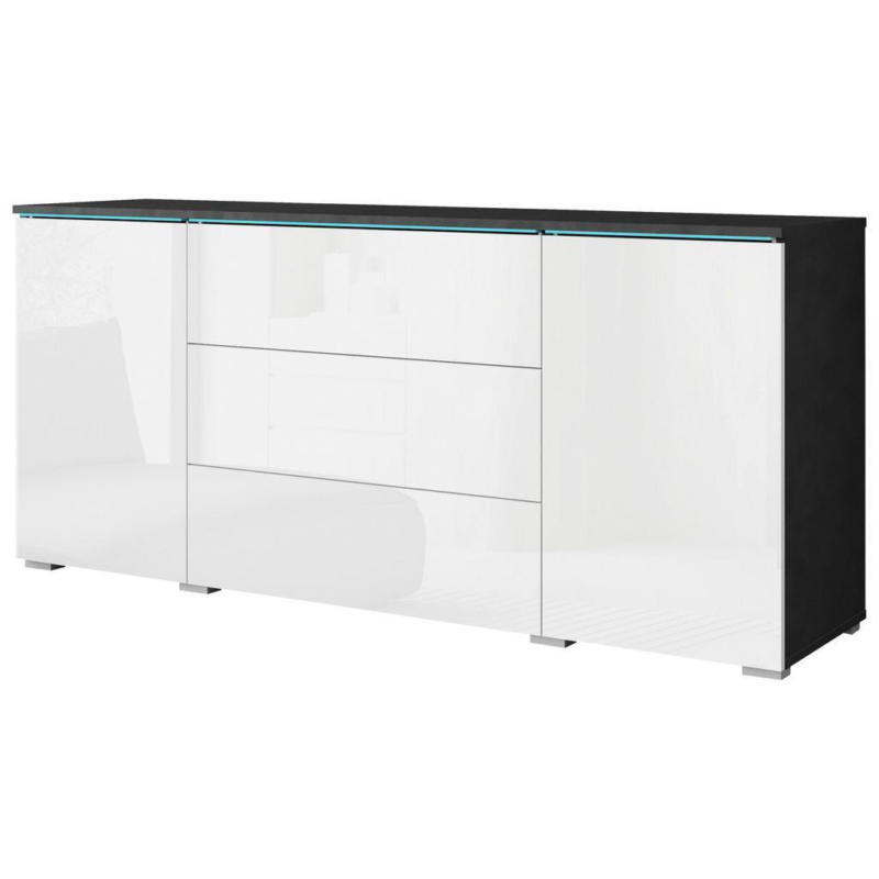 Sideboard Vera 150 Anthrazit/Weiss