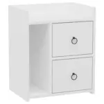 M&ouml;belix Nachtk&auml;stchen Wei&szlig; H: 60 cm Venus