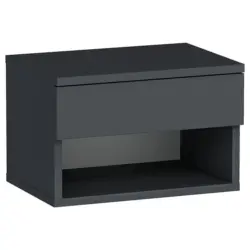 Nachtkästchen Schwarz H: 29 cm Hestia