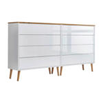 Möbelix Sideboard Mailand 1 B:158cm Eiche/weiß