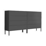 Möbelix Sideboard Mailand B: 158 Cm Anthrazit