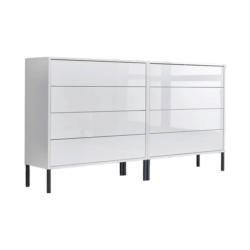 Sideboard Mailand 1 B: 158 Cm Weiß