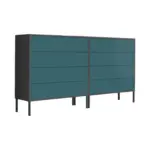 M&ouml;belix Sideboard Mailand 1 B: 158 Cm Petrol