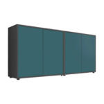 Möbelix Sideboard Mailand 2 B: 158 Cm Petrol