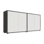 Möbelix Sideboard Mailand2b:158cm Weiß/anthrazit