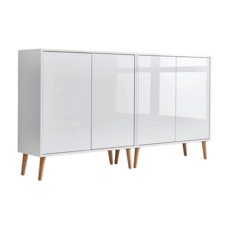 Sideboard Mailand 2 B: 158 cm Weiß