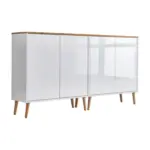 Möbelix Sideboard Mailand2 B:158cm Eiche/weiß