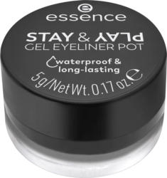 essence Gel Eyeliner Stay & Play Waterproof 01 Black