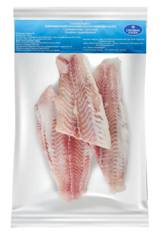 Universal Foods Пангасиус филе замразенo