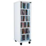 Möbelix Cd-regal Mit Glastür Auf Rollen Valenza 31 Cm Weiß