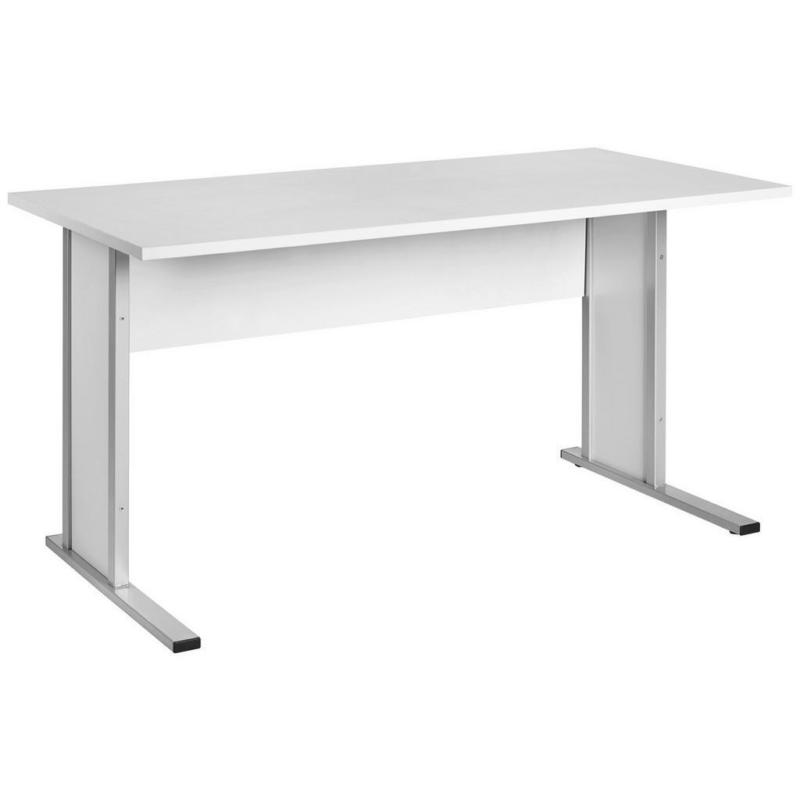 Schreibtisch B 140cm H 72,2cm Serie 4000, Hellgrau