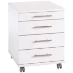 Möbelix Rollcontainer Weiß Serie 500 41,6x56,9x50 cm