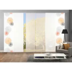 Vorhang Mit Paneelwagen Rawlins B: 360cm, Orange/grau