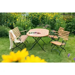 Gartengarnitur 4-Tlg. Schlossgarten Echtholz Massiv