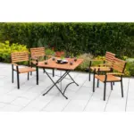 Möbelix Gartentisch Klappbar Holz/ Metall L: 90 Cm