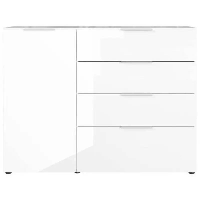 Sideboard mit Glas B: 134 cm Gw-Oakland Weiß