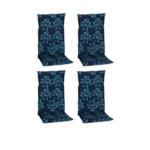 Möbelix Hochlehner Auflagen 4er-Set Bunde 118x50x6cm Blau