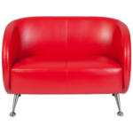 Möbelix 2-Sitzer-Sofa St. Lucia Rot