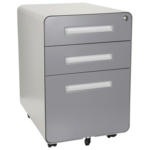 Möbelix Rollcontainer Color Plus I Grau/Weiß