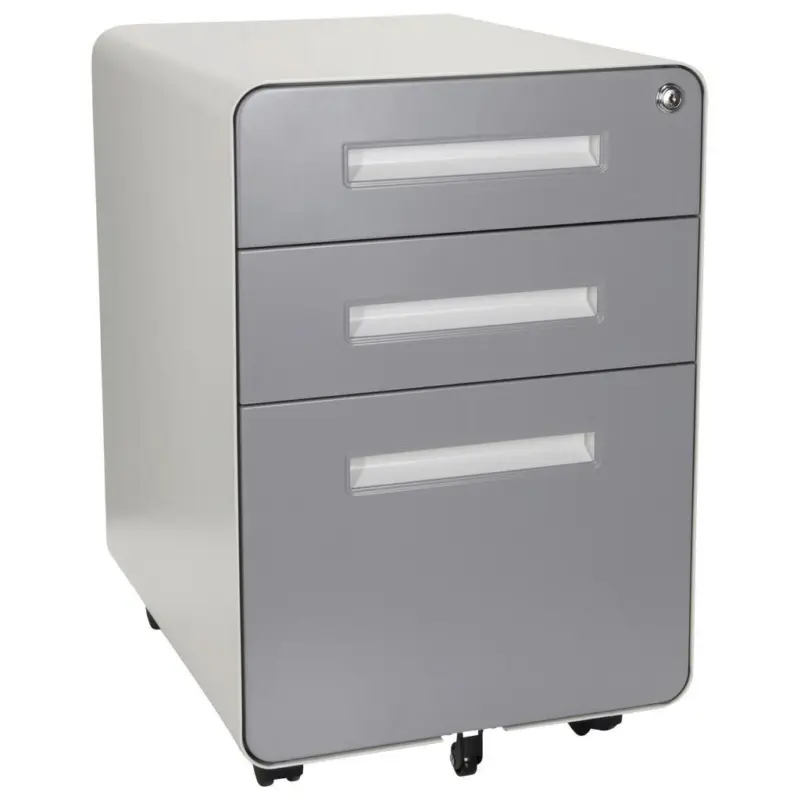 Rollcontainer Color Plus I Grau/Wei&szlig;