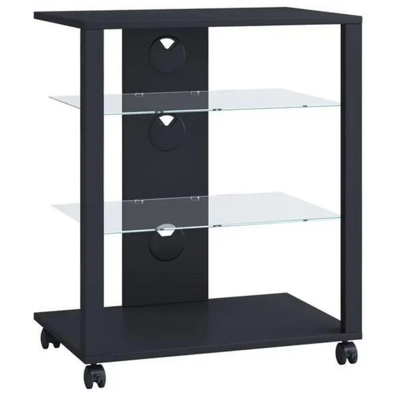 Tv-rack Folas B: 60 Cm Schwarz Mit Kabeldurchlass