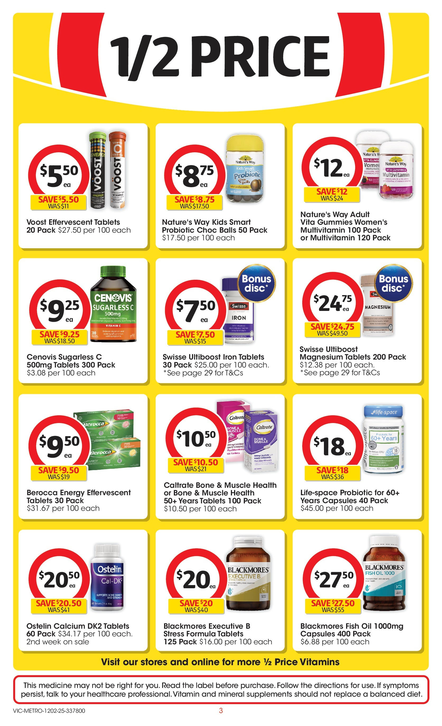 ﻿﻿Coles catalogue valid from 11/02/2025 > Online Australia | Page: 3 | Products: Oil, Fish oil, Multivitamin, Iron